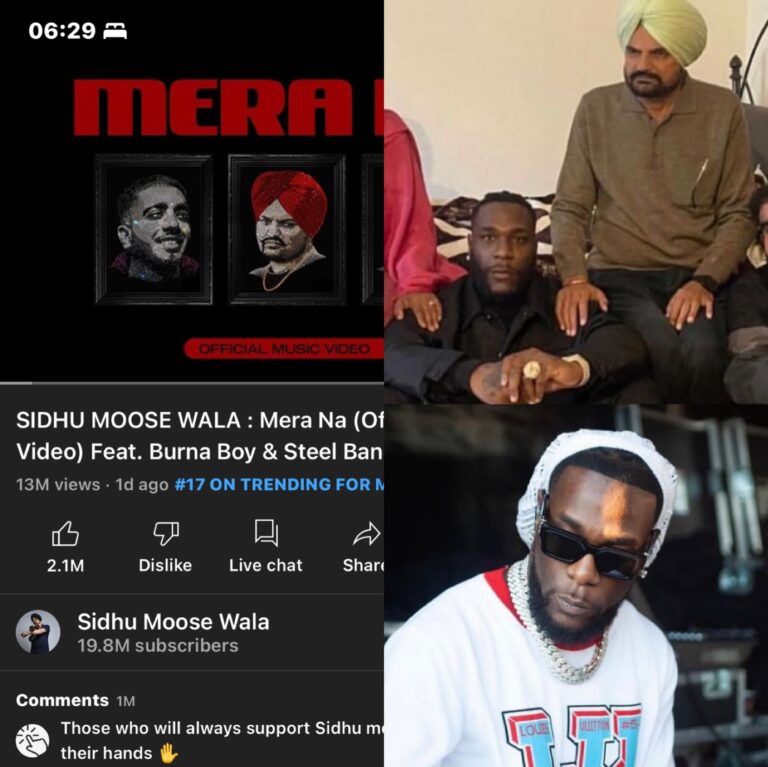 (Mp3+Video Download) SIDHU MOOSE WALA: Mera Na Feat. Burna Boy & Steel Banglez